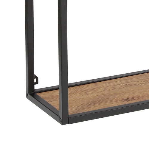 Závěsná kovová police Oxford VIII na knihy a dekorace do obýváku v industriálním stylu 75 cm