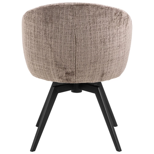 Čalouněná jídelní židle s područkami Actona Darlene hnědá na kovových nohách