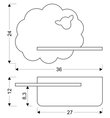 Nástěnné LED svítidlo Sheep bílé klasické dřevěné do dětského pokoje 5W 4000K CANDELLUX