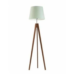 Stojací lampa do obýváku Aruba mentolová dřevěný trojnohý podstavec glamour 149 cm