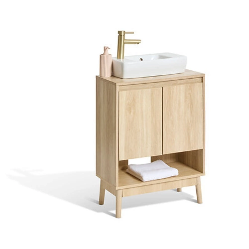 Koupelnová skříňka pod umyvadlo Abana přírodní dub 60 cm klasický skandinávský styl 5five