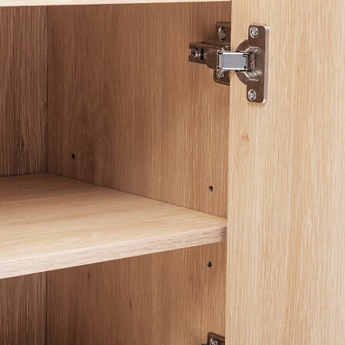 Úzká stojací koupelnová skříňka Abana 30 cm moderní dub přírodní do malé koupelny 5five