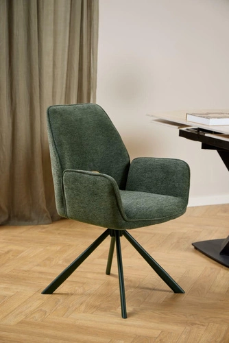 Otočná čalouněná jídelní židle Graham Actona zelená