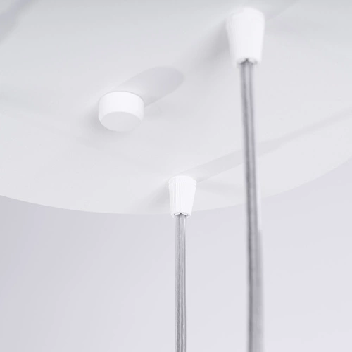 Moderní závěsné svítidlo LAMI 3P bílý kov do obýváku a kuchyně spirálový design