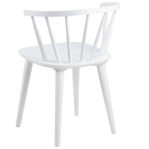 Dřevěná jídelní židle Ida Actona bílá s područkami ve skandinávském stylu do jídelny a kuchyně