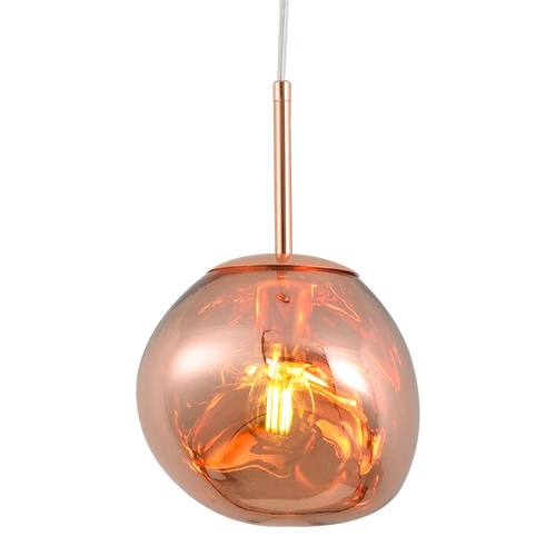 Závěsné svítidlo koule GLAM S 18 cm měděné moderní do obýváku a nad stůl