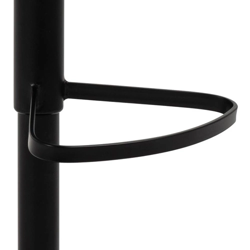 Šedá čalouněná barová židle s opěrkou, otočná a výškově nastavitelná k kuchyňskému ostrůvku Actona