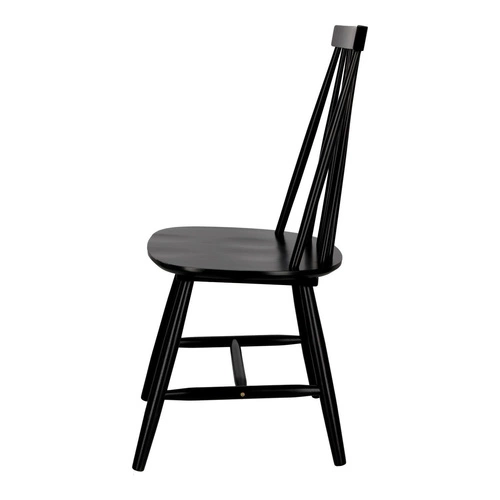 Dřevěná jídelní židle Wopy černá retro patičák Intesi vintage styl