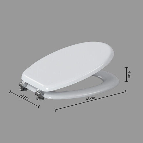 WC sedátko Lima bílá dřevěná s odnímatelným zinkovým úchytem klasické