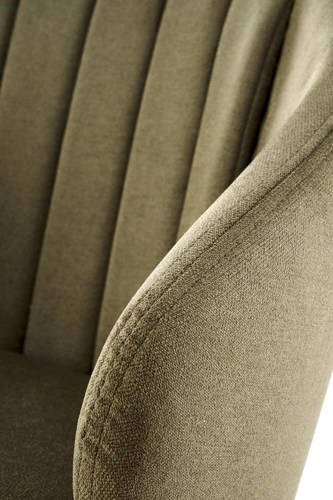 Otočná jídelní židle Arnadine čalouněná olivová s područkami moderní Intesi