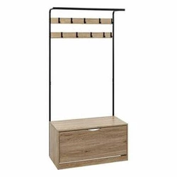 Vysoká botníková skříň s věšákem a sedákem Jano 5five simply smart industriální do předsíně