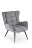 Křeslo ušák Wallace šedé do obýváku moderní čalouněné s područkami Intesi
