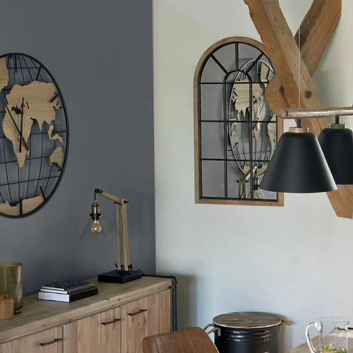 Závěsné zrcadlo Zoe 107x60 cm loftové do předsíně v dřevěném rámu Atmosphera