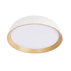 Stropní svítidlo Calabria white-wood 24W LED 40x32 cm bílé stínidlo