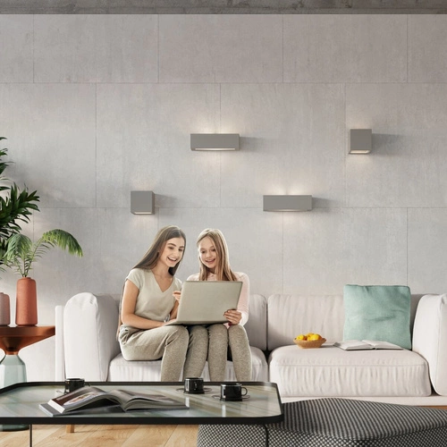 Nástěnné svítidlo LEO šedé moderní keramické do obýváku a ložnice Sollux Lighting