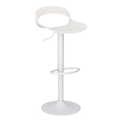 Barová židle s opěrkou Nest Simplet bílá moderní do kuchyně, na ostrůvek nebo bar