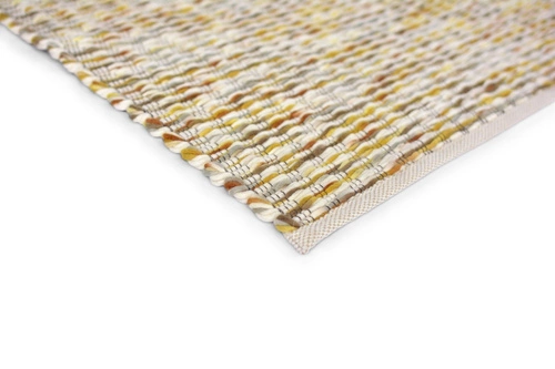 Moderní žlutý vlněný koberec Grain 140x200 cm do obýváku a ložnice, snadné čištění