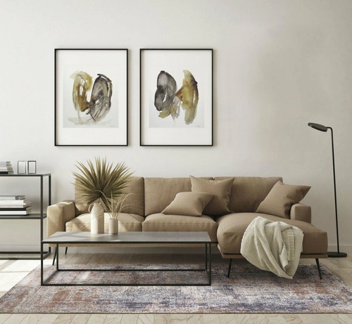 Moderní béžový koberec do obýváku Rustic 160x230, snadno čistitelný a protiskluzový