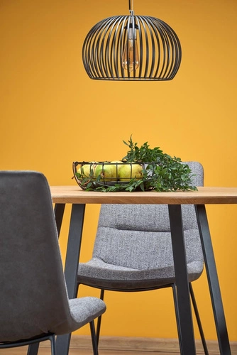 Kulatý jídelní stůl Perol 120 cm moderní loft zlatý dub černé nohy Intesi