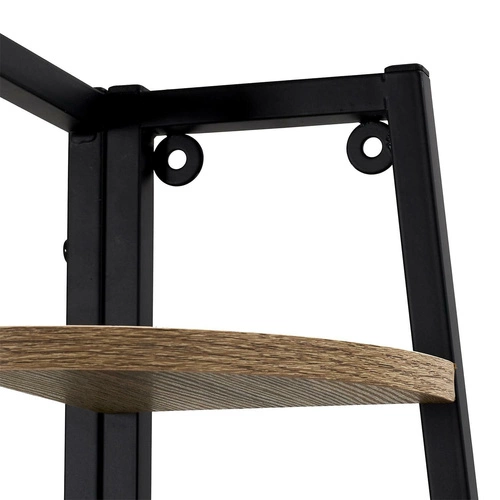 Rohová knihovna na knihy a dekorace Corner II industriální kovová s 5 policemi do obýváku Intesi