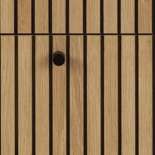 Moderní šatní skříň Albany s drážkovanými dvířky dub přírodní do ložnice nebo šatny