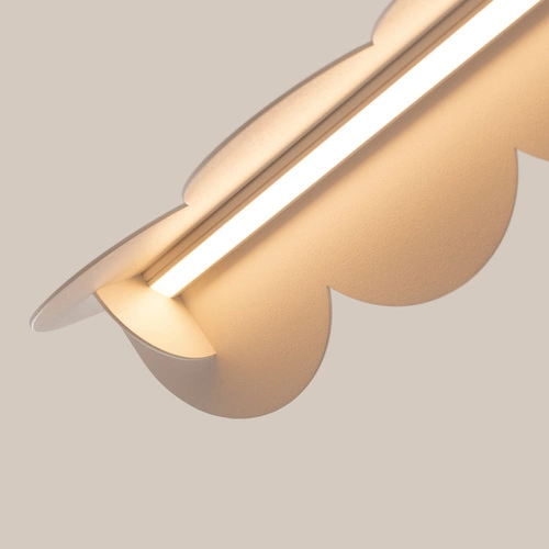 Závěsné LED svítidlo BISCUIT moderní béžové s nastavitelnou výškou do obývacího pokoje, kuchyně a jídelny