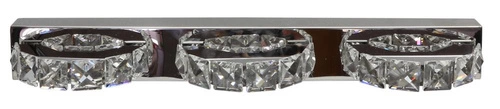 Nástěnné svítidlo Shipi 3x3W LED crystal z nerezové oceli