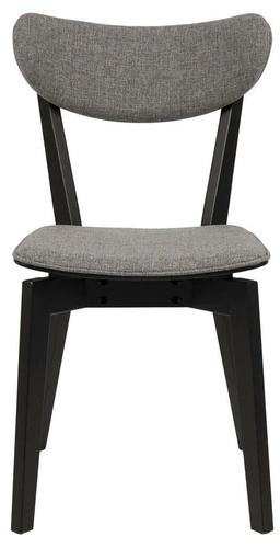 Dřevěná jídelní židle Roxby čalouněná šedá moderní do jídelny a obýváku Actona