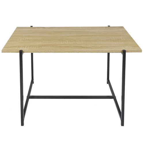 Konferenční stolek Loka obdélníkový 80x50 moderní loftový dřevěný s kovovou podnoží do obýváku