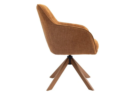 Otočná jídelní židle Avola čalouněná s područkami