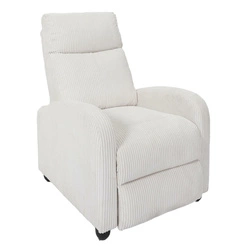 Křeslo Recliner Dream white corduroy