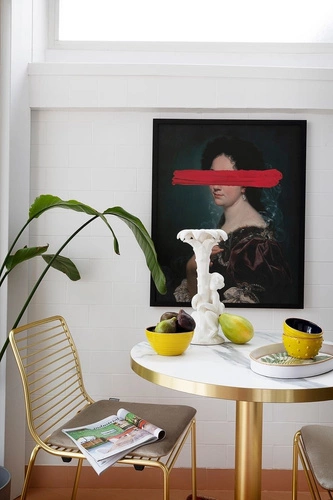 Kovová zahradní židle Summer SCAB Design zlatá s polštářem moderní na zahradu a terasu