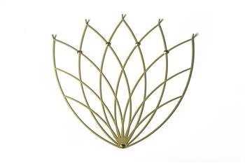 Lotos zlatý kovový nástěnný věšák moderní do předsíně POLYHEDRA