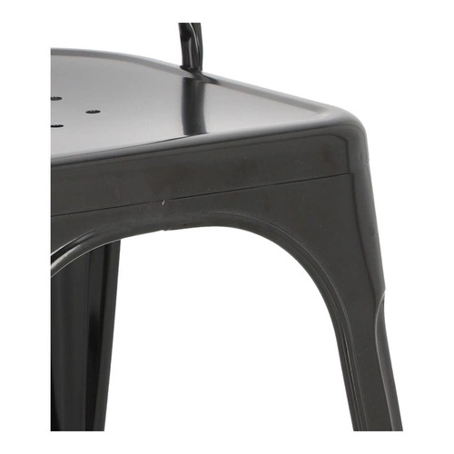 Kovová jídelní židle Paris černá ve stylu industriálním inspirovaná Tolix