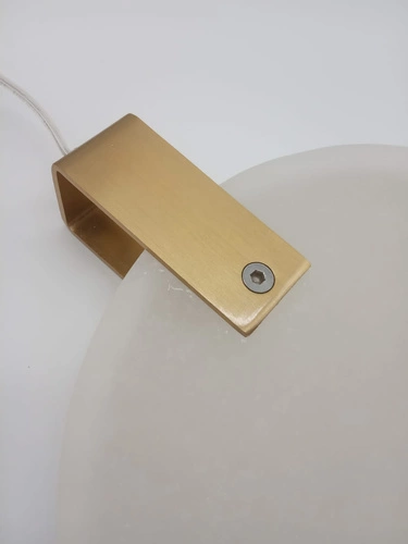 Závěsné svítidlo MARBLE 30 cm LED z mramoru a mosazi nad jídelní stůl moderní do obýváku