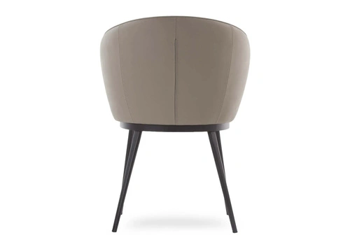Čalouněná židle Nirro Arm ekokůže taupe moderní jídelní s područkami