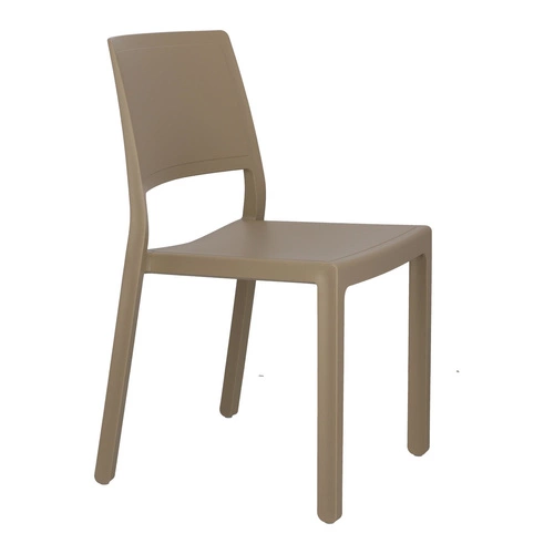Zahradní židle Kate béžová z plastu stohovatelná snadno čistitelná SCAB Design