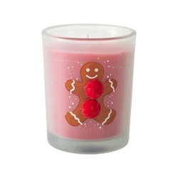 Vánoční svíčka červená s perníkem