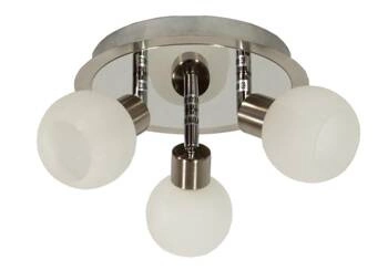Alabastrová stropní lampa stropní svítidlo 3x40W G9 satén+chrom