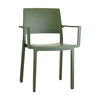 Zahradní židle Kate Arm zelená z plastu SCAB Design stohovatelná s područkami