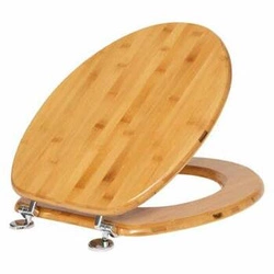 Bambusové WC sedátko Abby moderní antibakteriální s kovovými panty
