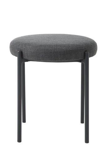 Čalouněný sametový taburet Pulto tmavě šedý do kuchyně a jídelny moderní