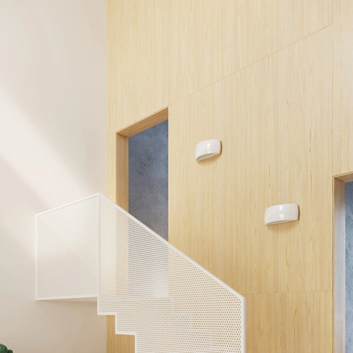 Nástěnné svítidlo Pontius moderní bílý lesk keramika do obýváku ložnice nebo koupelny