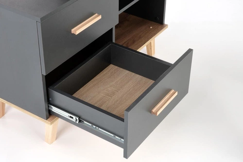 Psací stůl se zásuvkami Exena dub wotan antracit moderní nastavitelný Intesi