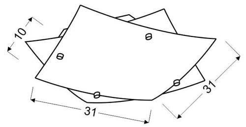 LED stropní svítidlo Dublos 31x31 moderní bílé skleněné do obývacího pokoje a ložnice CANDELLUX