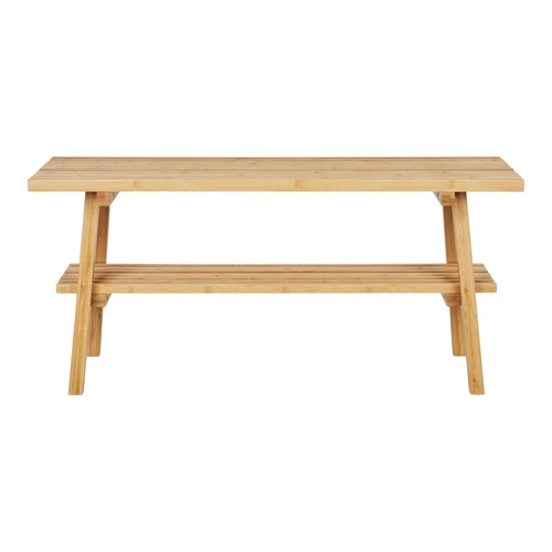 Lavice do předsíně Ember skandinávská bambusová přírodní Intesi boho styl 70 cm