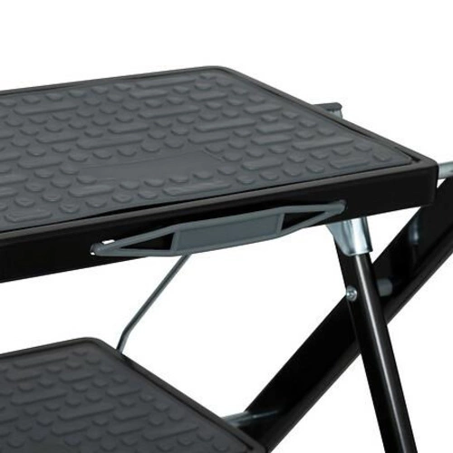 Skládací kovová dvoustupňová stolička schůdek černá moderní do domácnosti 5five simply smart