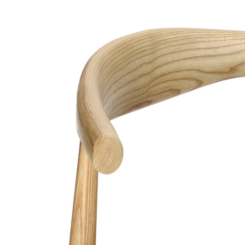 Jídelní dřevěná židle Codo inspirovaná Elbow Chair přírodní ekokůže D2.DESIGN