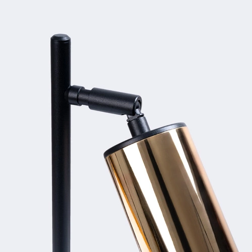 Moderní stolní lampa WINX černá se zlatou ocelová do pracovny nebo ložnice