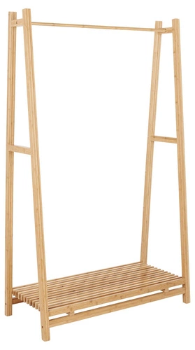 Bambusový stojanový věšák s policí na boty do předsíně v boho stylu Actona